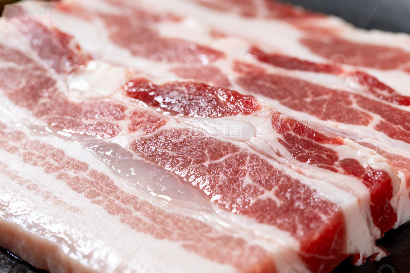 高清大图下载【趣麦麦图】新鲜五花肉特写