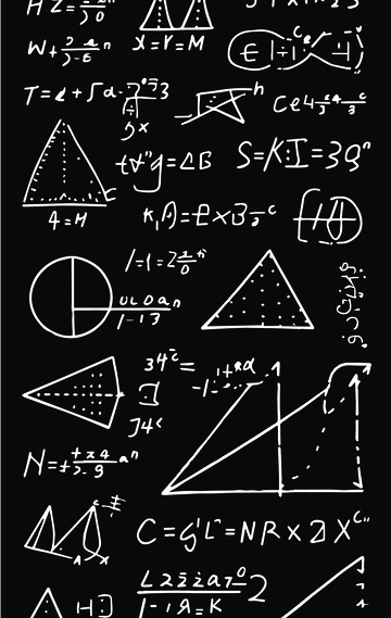 数学公式黑白背景2
