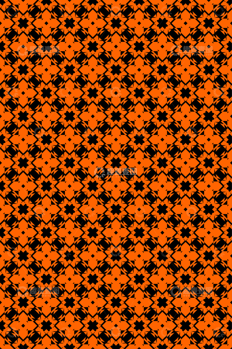 源文件下载【趣麦麦图】大牌风复古几何花型无缝设计226