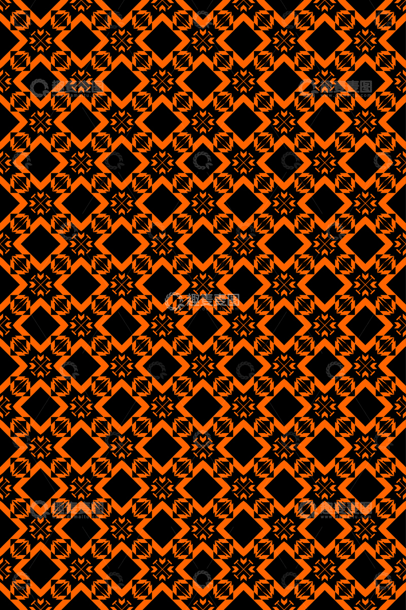 源文件下载【趣麦麦图】大牌风复古几何花型无缝设计224