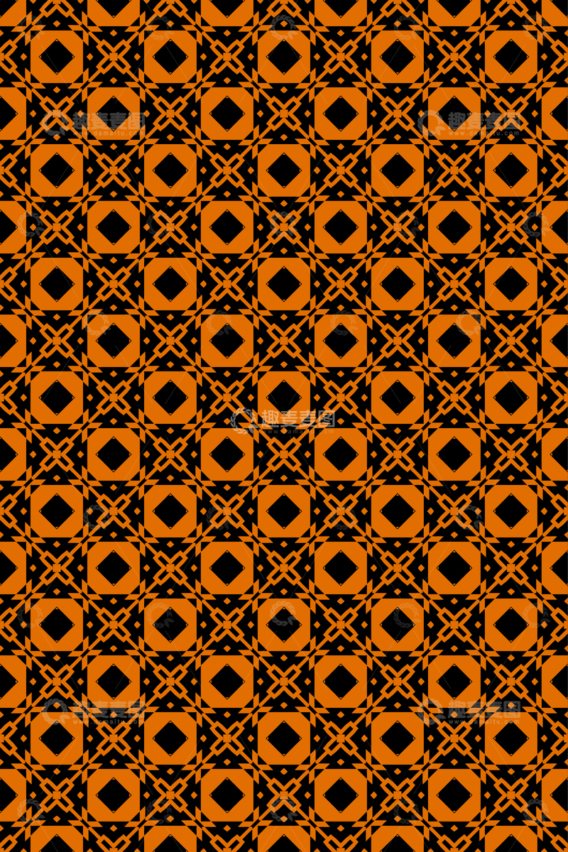 源文件下载【趣麦麦图】大牌风复古几何花型无缝设计205