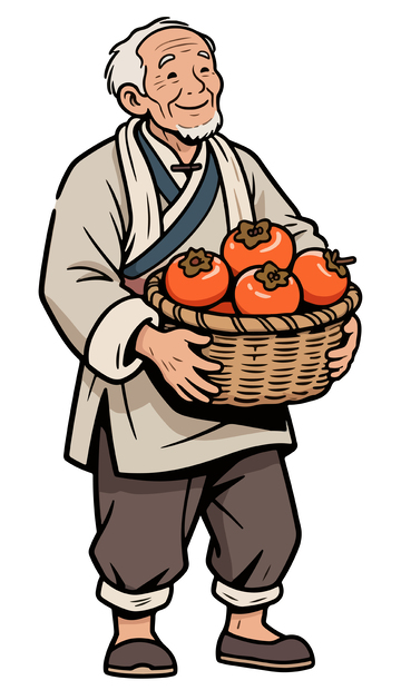 柿子丰收的农民2