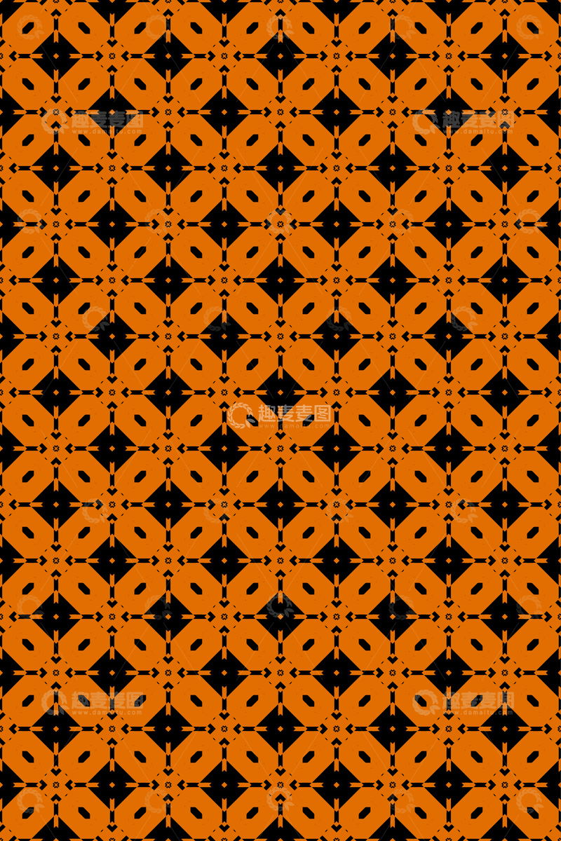 源文件下载【趣麦麦图】大牌风复古几何花型无缝设计213