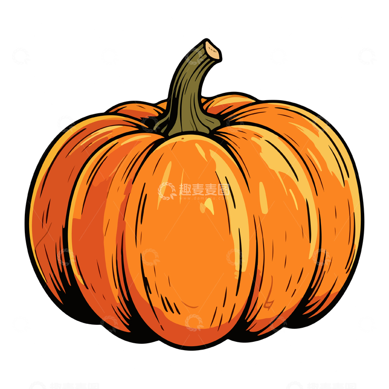 源文件下载【趣麦麦图】南瓜蔬菜插画2