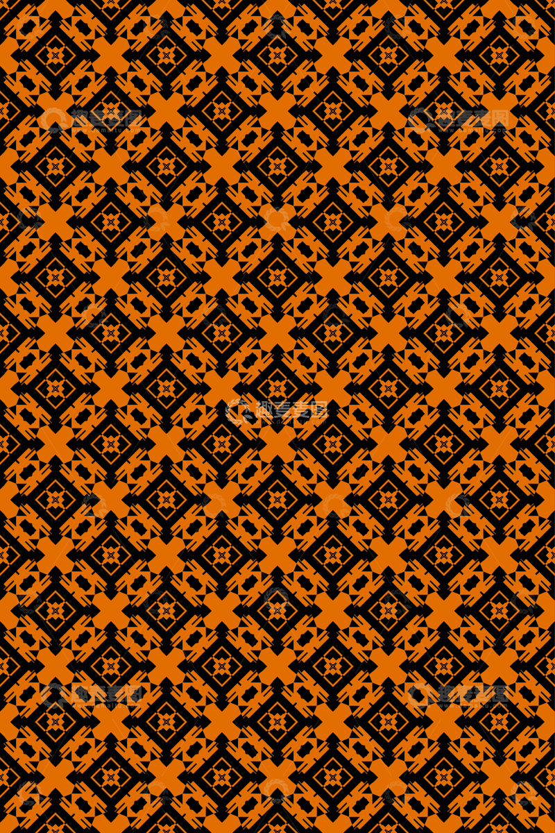 源文件下载【趣麦麦图】大牌风复古几何花型无缝设计241