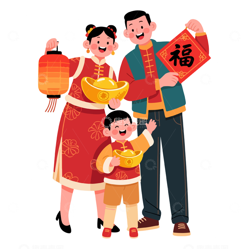 源文件下载【趣麦麦图】-春节喜庆人物17