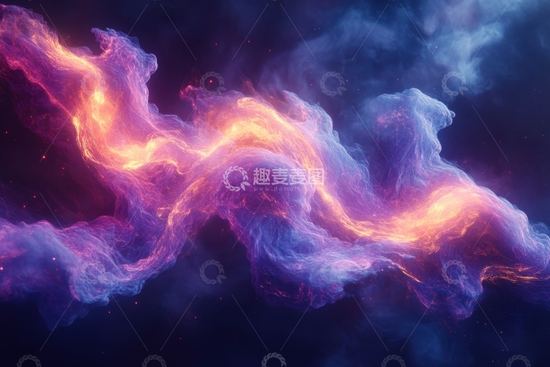 高清大图下载【趣麦麦图】彩色的粒子烟雾背景