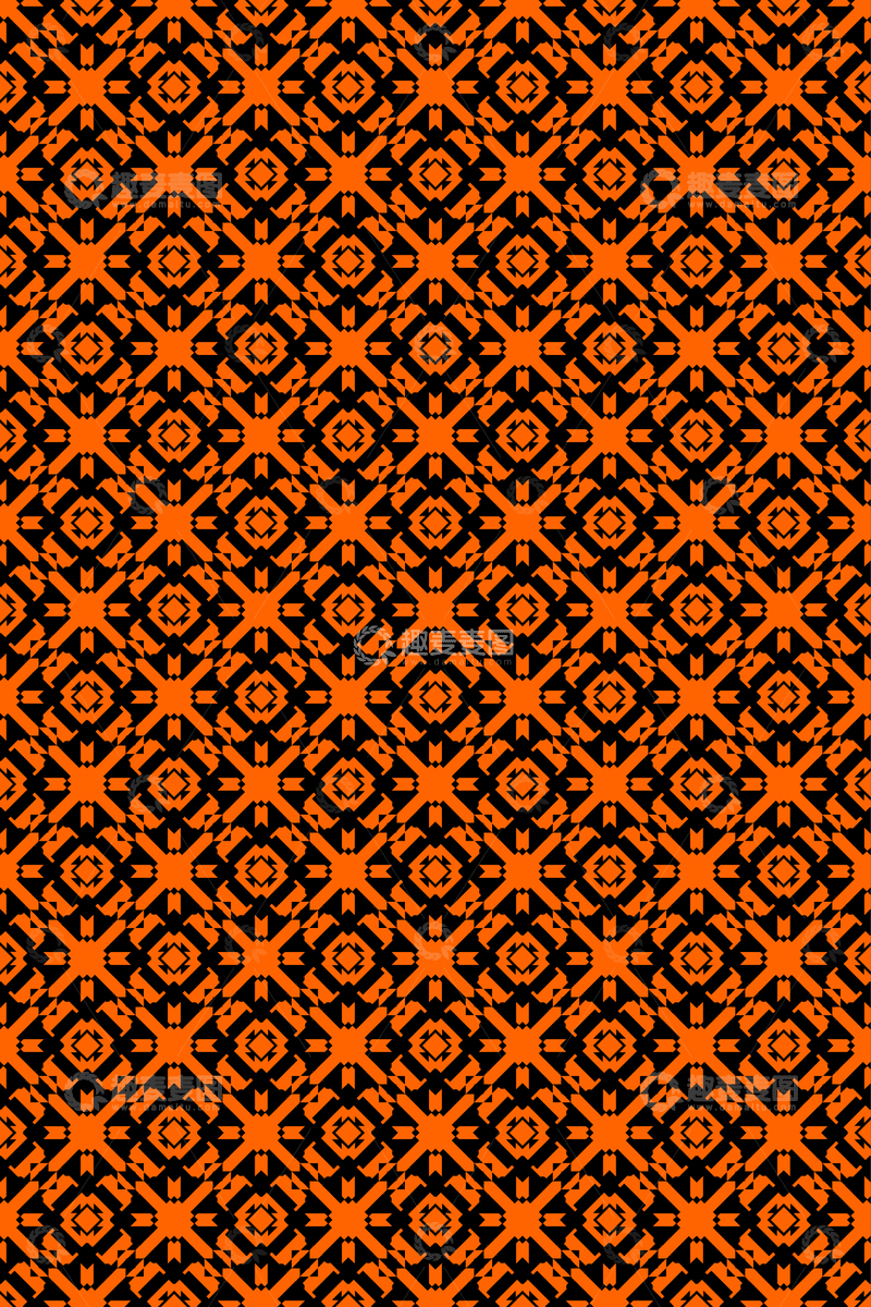 源文件下载【趣麦麦图】大牌风复古几何花型无缝设计249