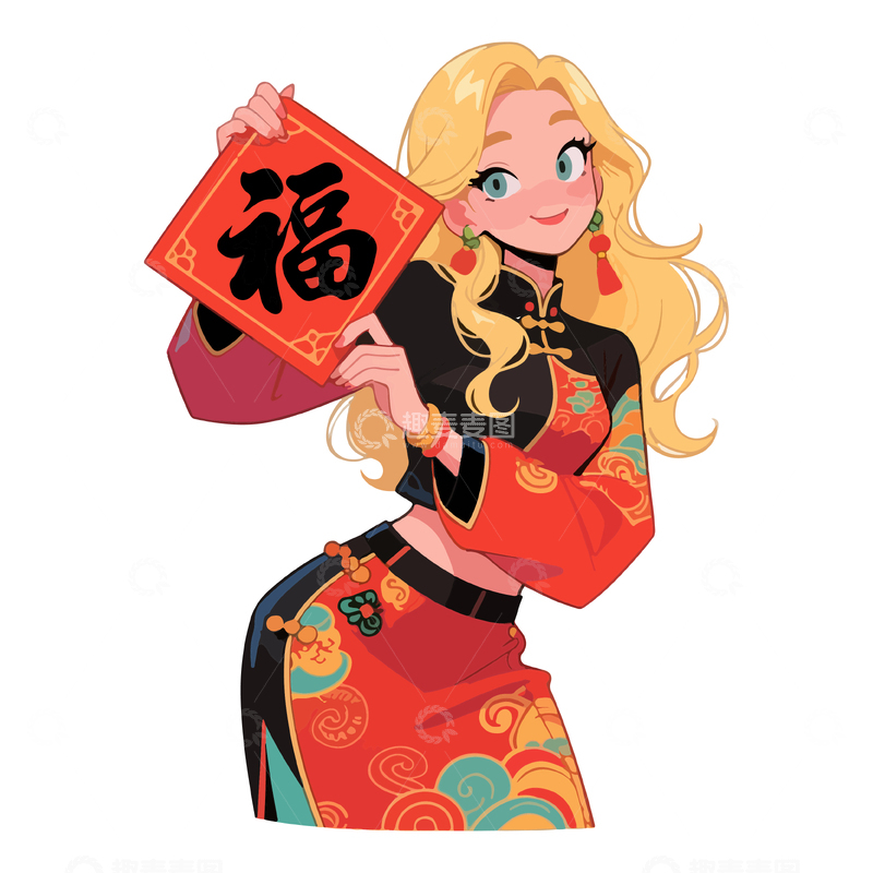 源文件下载【趣麦麦图】-春节喜庆人物16