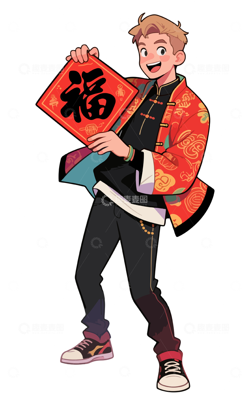 源文件下载【趣麦麦图】-春节喜庆人物11
