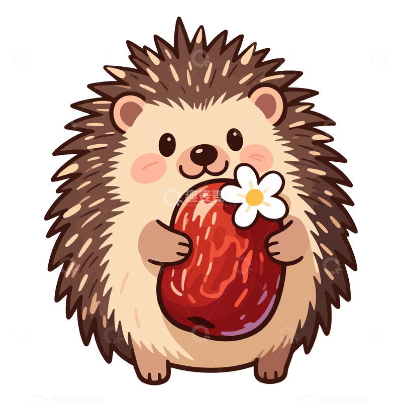 源文件下载【趣麦麦图】-可爱的小刺猬4