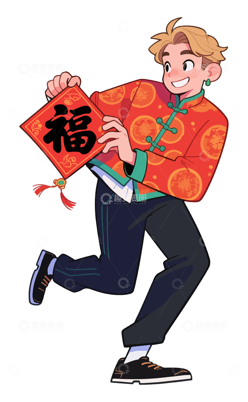 源文件下载【趣麦麦图】-春节喜庆人物9