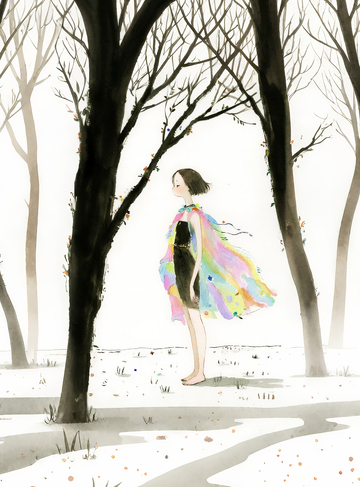 森林女孩人物插画2