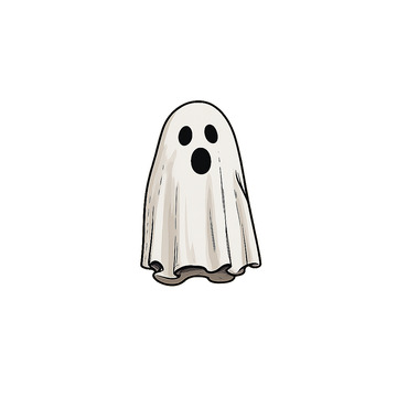 可爱鬼魂插画