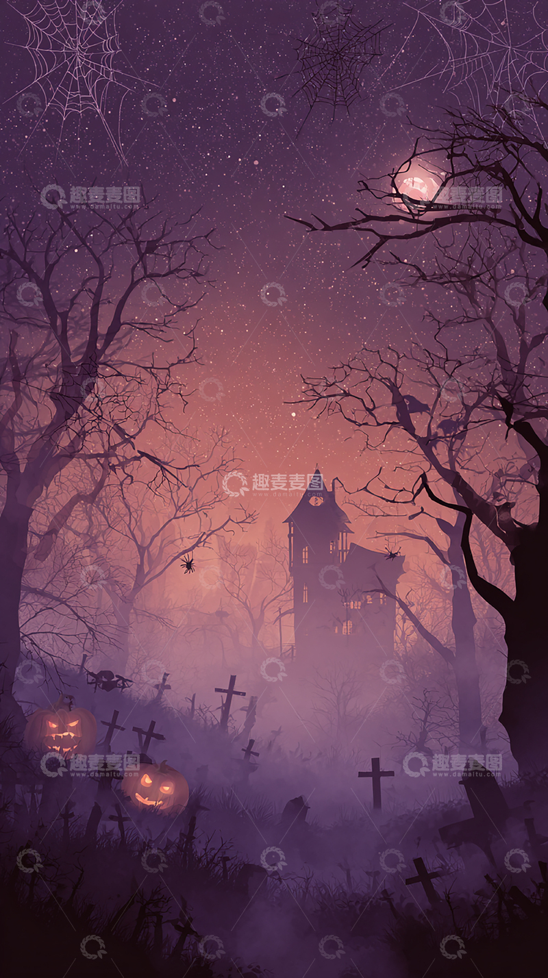 高清大图下载【趣麦麦图】阴森古堡的午夜惊魂