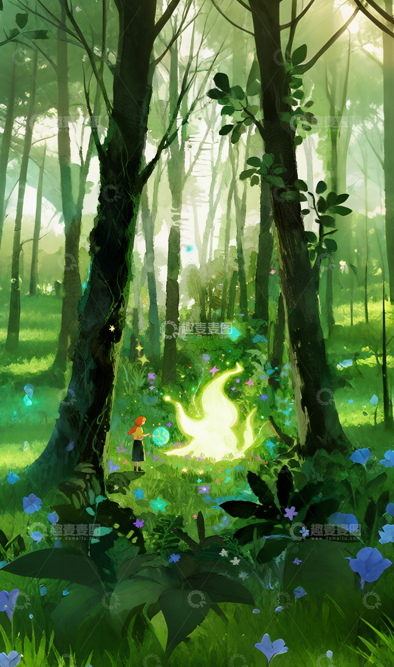 高清大图下载【趣麦麦图】童话森林人物插画3