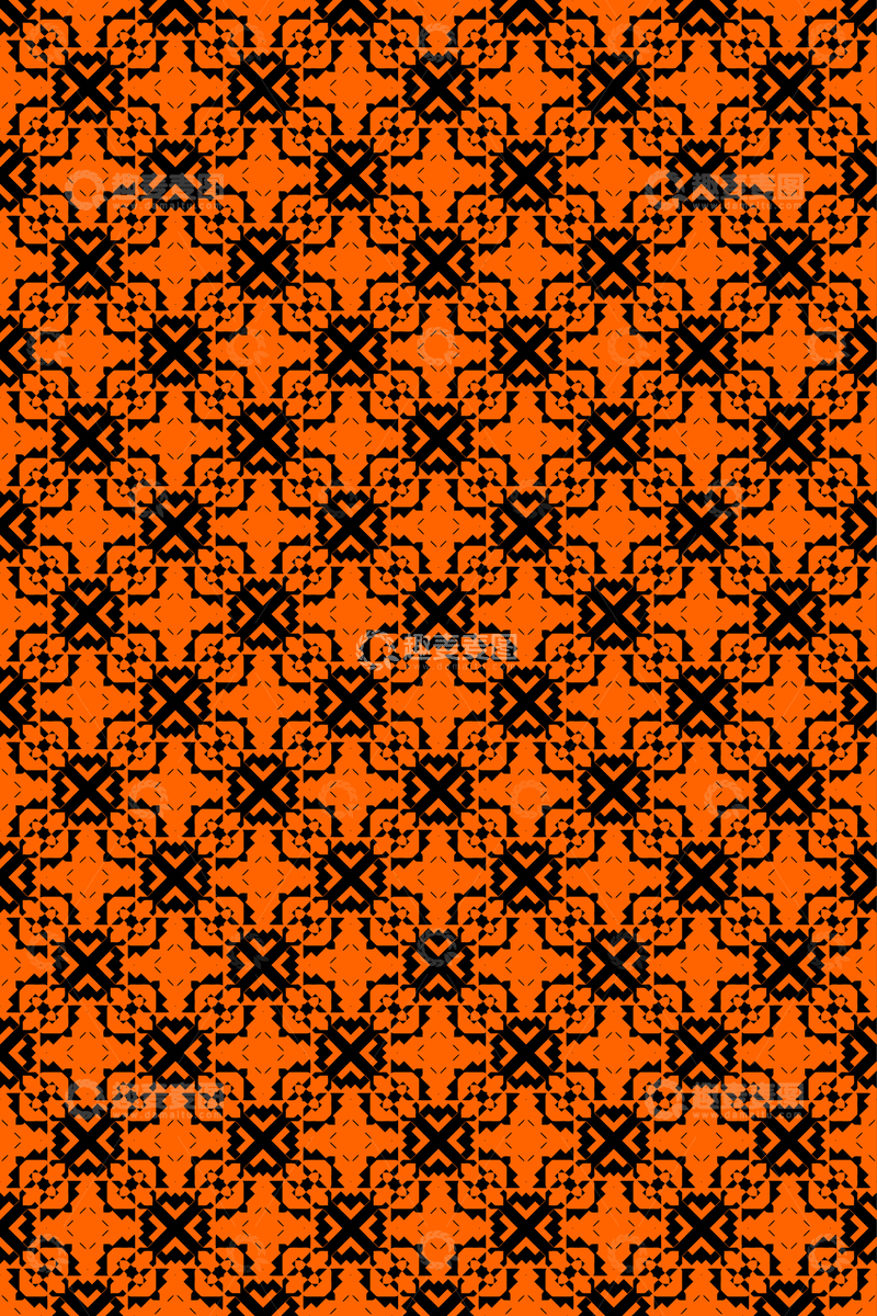 源文件下载【趣麦麦图】大牌风复古几何花型无缝设计285