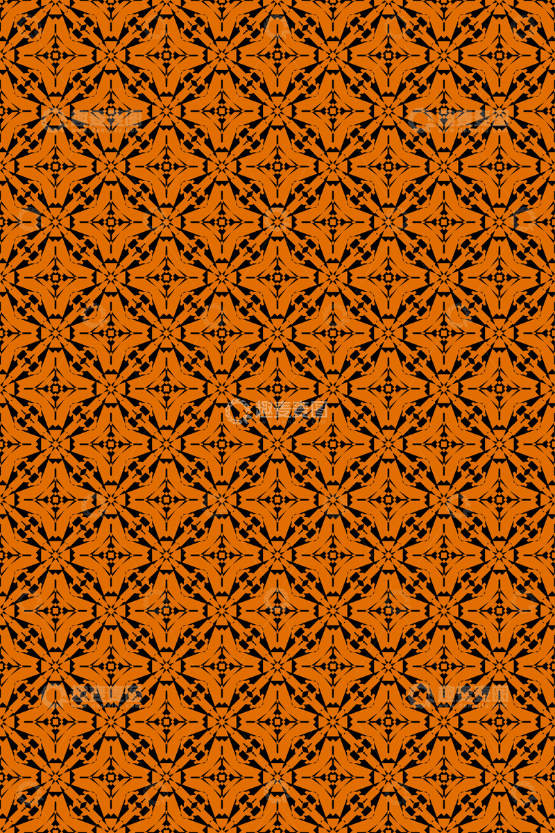 源文件下载【趣麦麦图】大牌风复古几何花型无缝设计286