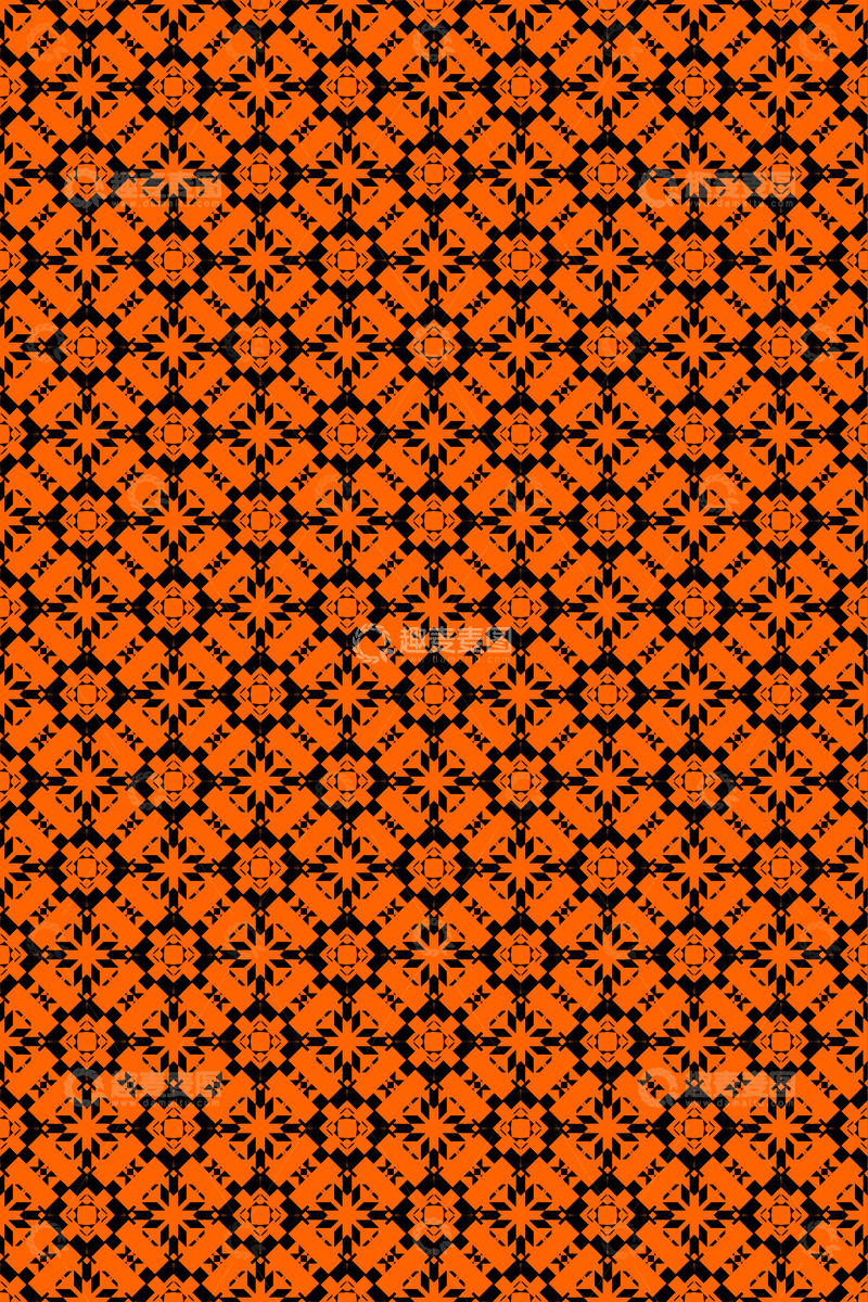 源文件下载【趣麦麦图】大牌风复古几何花型无缝设计268