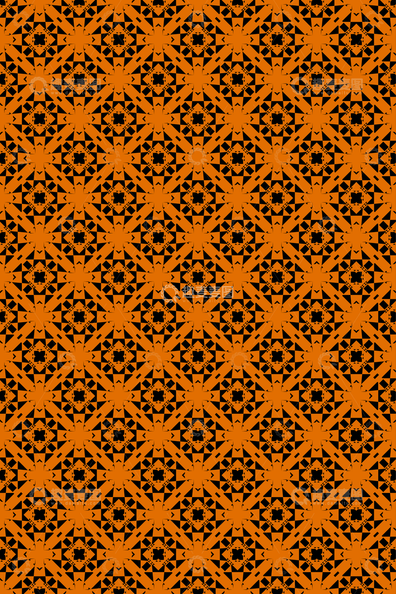 源文件下载【趣麦麦图】大牌风复古几何花型无缝设计255