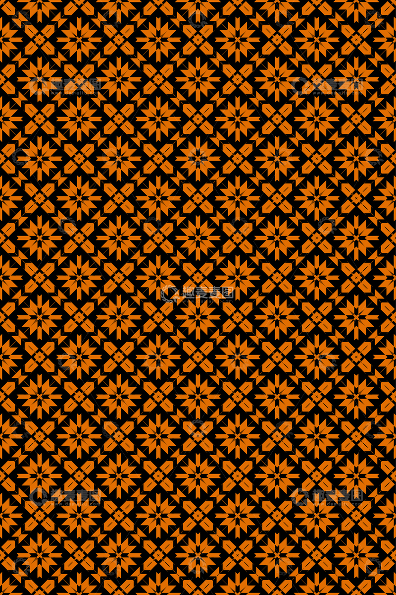 源文件下载【趣麦麦图】大牌风复古几何花型无缝设计322