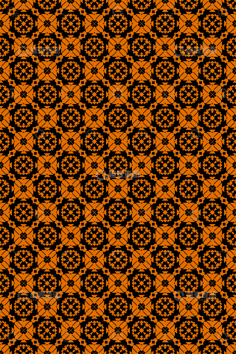 源文件下载【趣麦麦图】大牌风复古几何花型无缝设计332