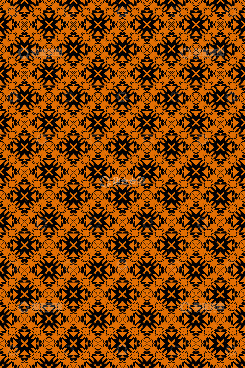 源文件下载【趣麦麦图】大牌风复古几何花型无缝设计312