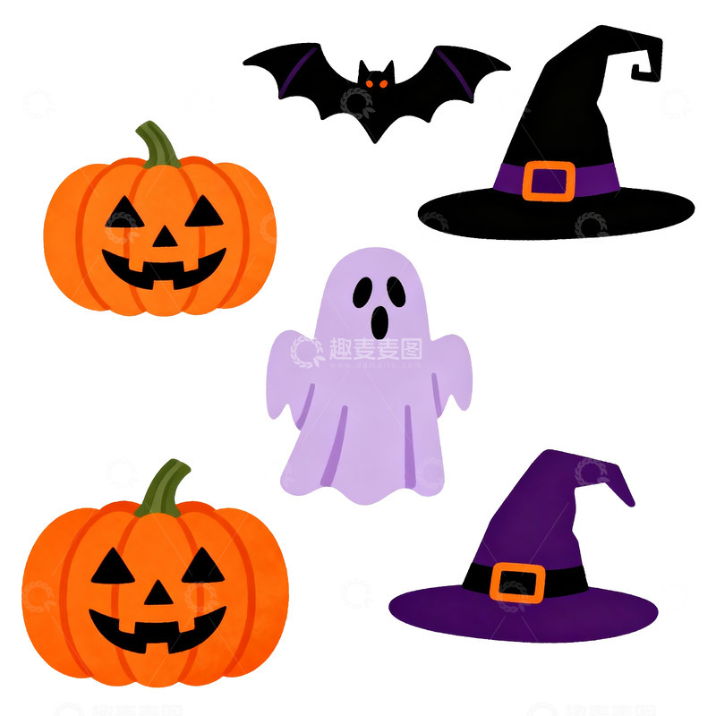 高清大图下载【趣麦麦图】万圣节卡通素材3