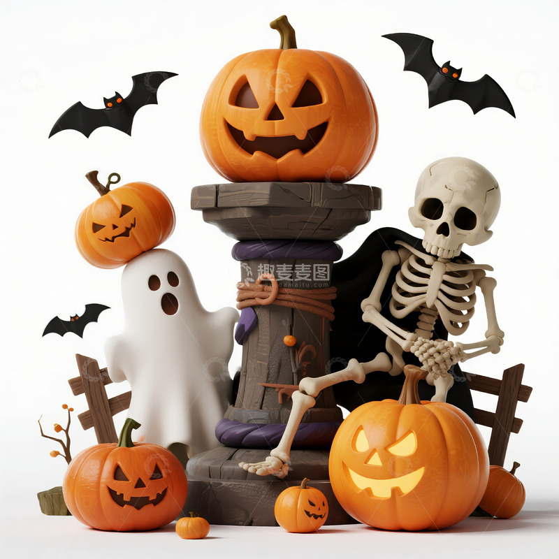 高清大图下载【趣麦麦图】万圣节卡通素材1