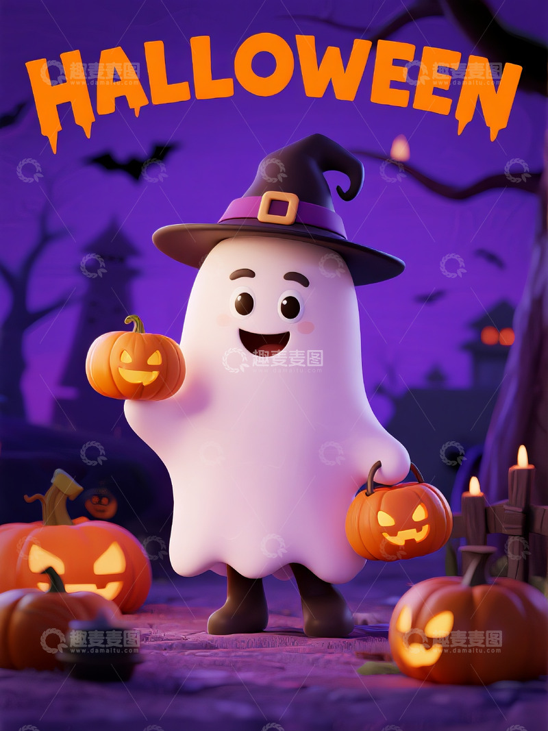 高清大图下载【趣麦麦图】万圣节可爱的小鬼2
