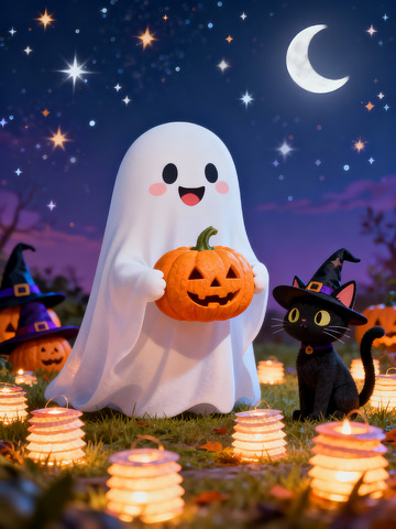 可爱的万圣节场景4