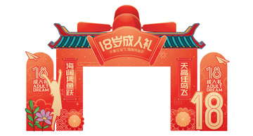 18岁拱门展示展板