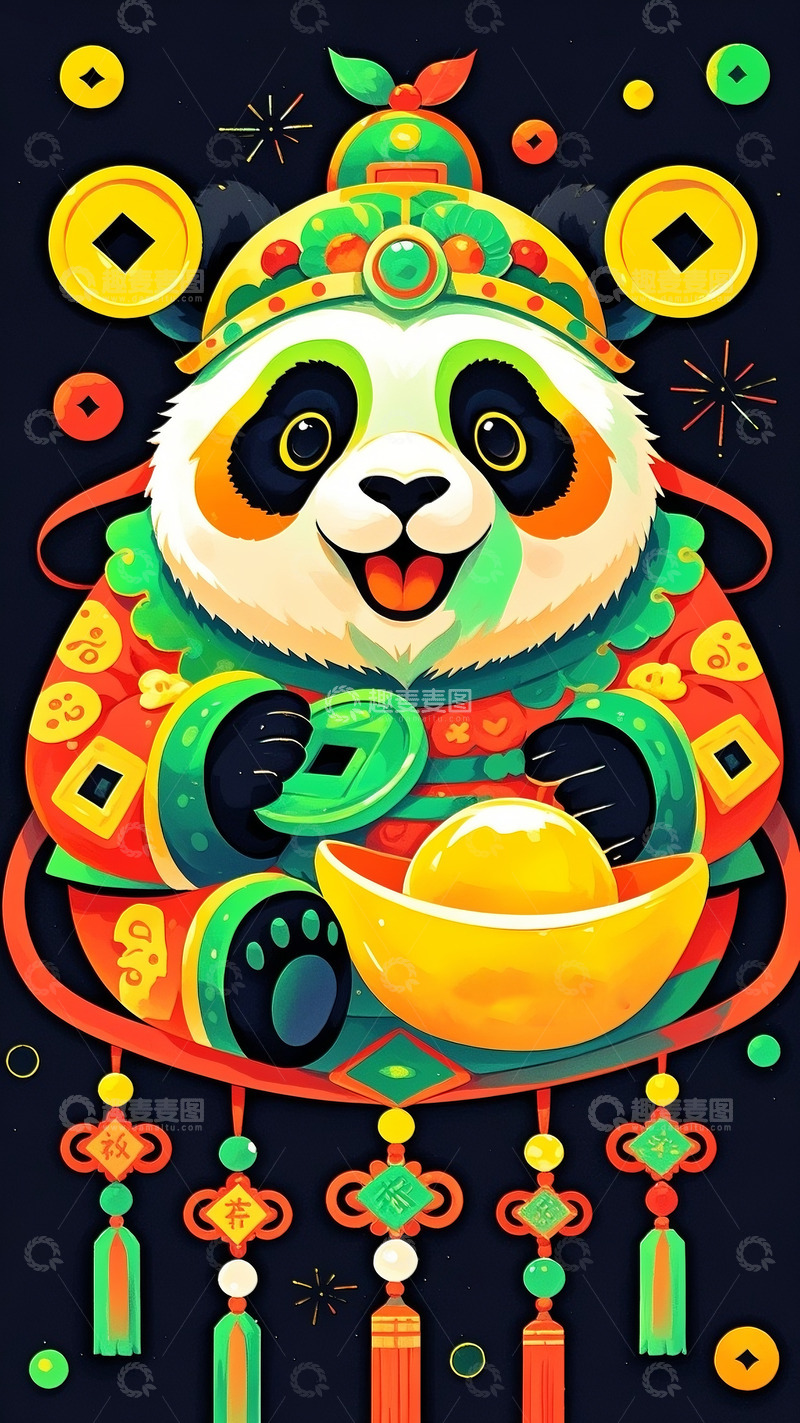 春节熊猫财神4