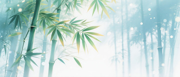 朦胧竹林梦幻背景4