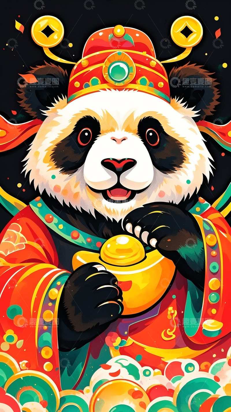 春节熊猫财神6