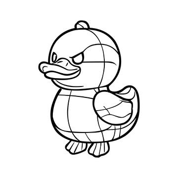 卡通小鸭子线稿