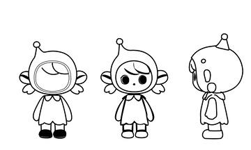 卡通小精灵线稿