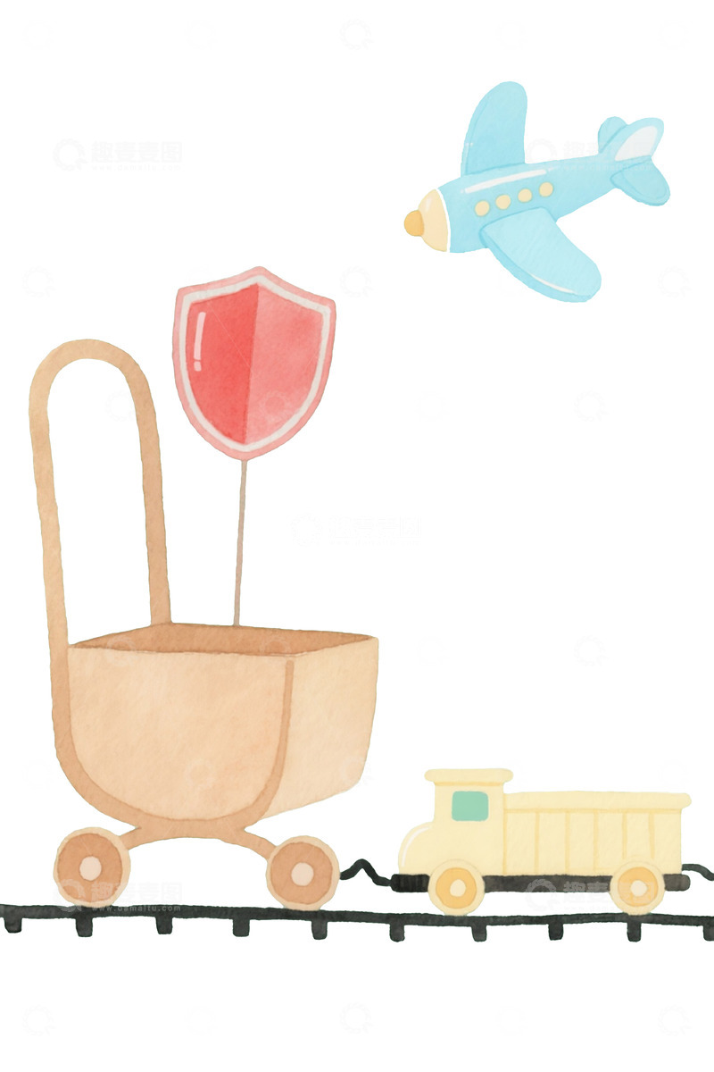 高清大图下载【趣麦麦图】卡通风旅游创意免扣素材