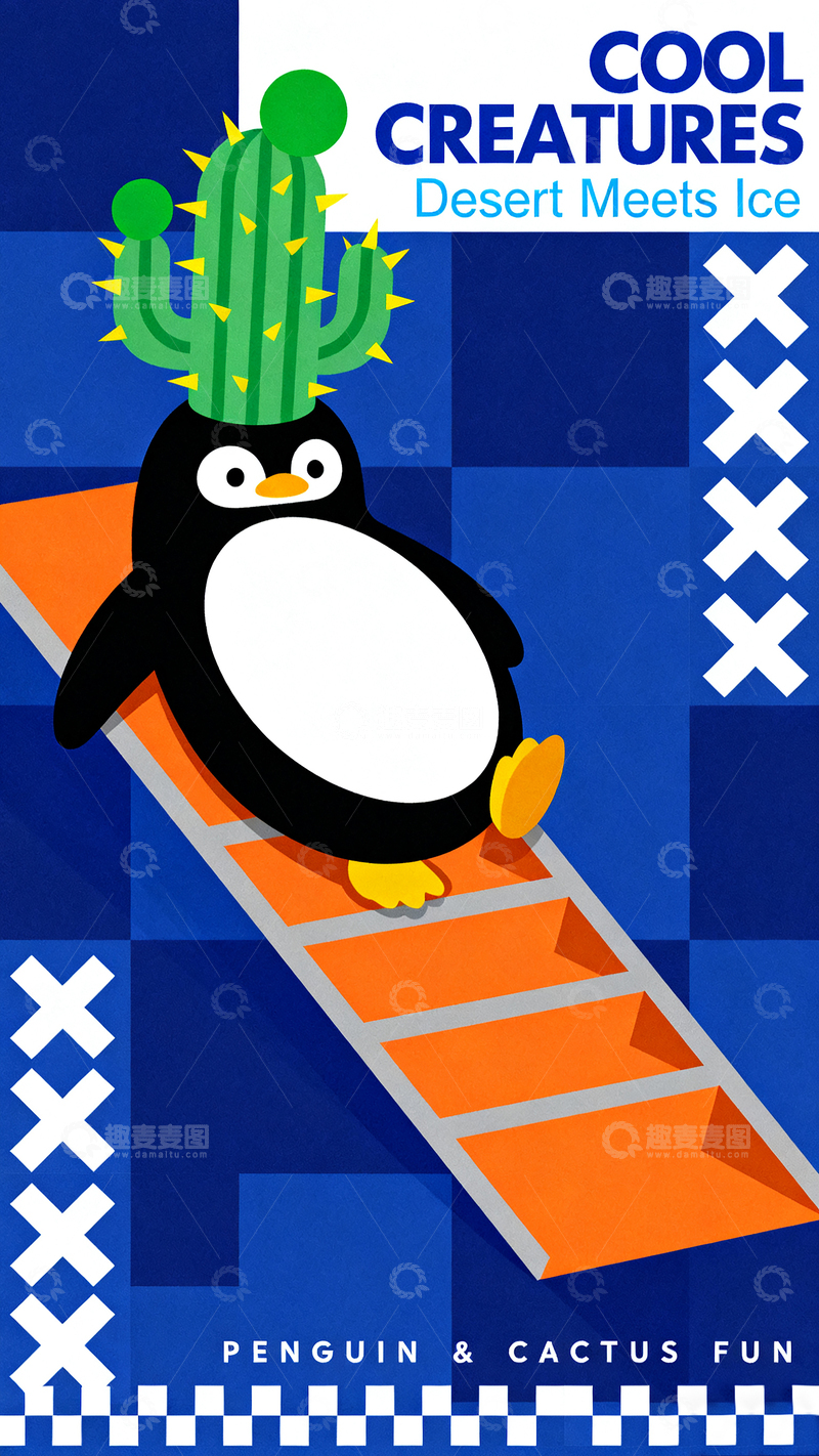 高清大图下载【趣麦麦图】动物纹样系列海报1