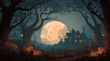 神秘南瓜灯映照古宅