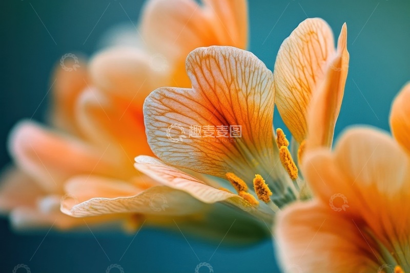 高清大图下载【趣麦麦图】-盛开的橙色花朵