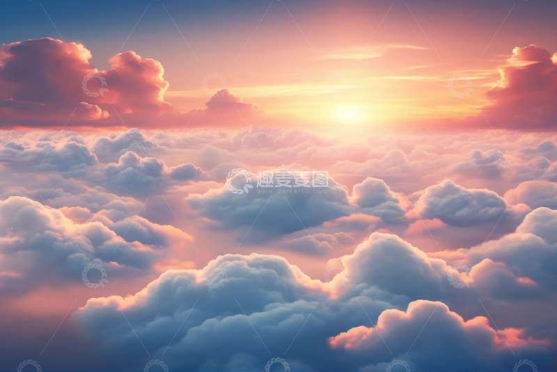 高清大图下载【趣麦麦图】云雾云朵云层日出