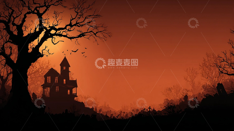 高清大图下载【趣麦麦图】黑暗森林中的恐怖庄园