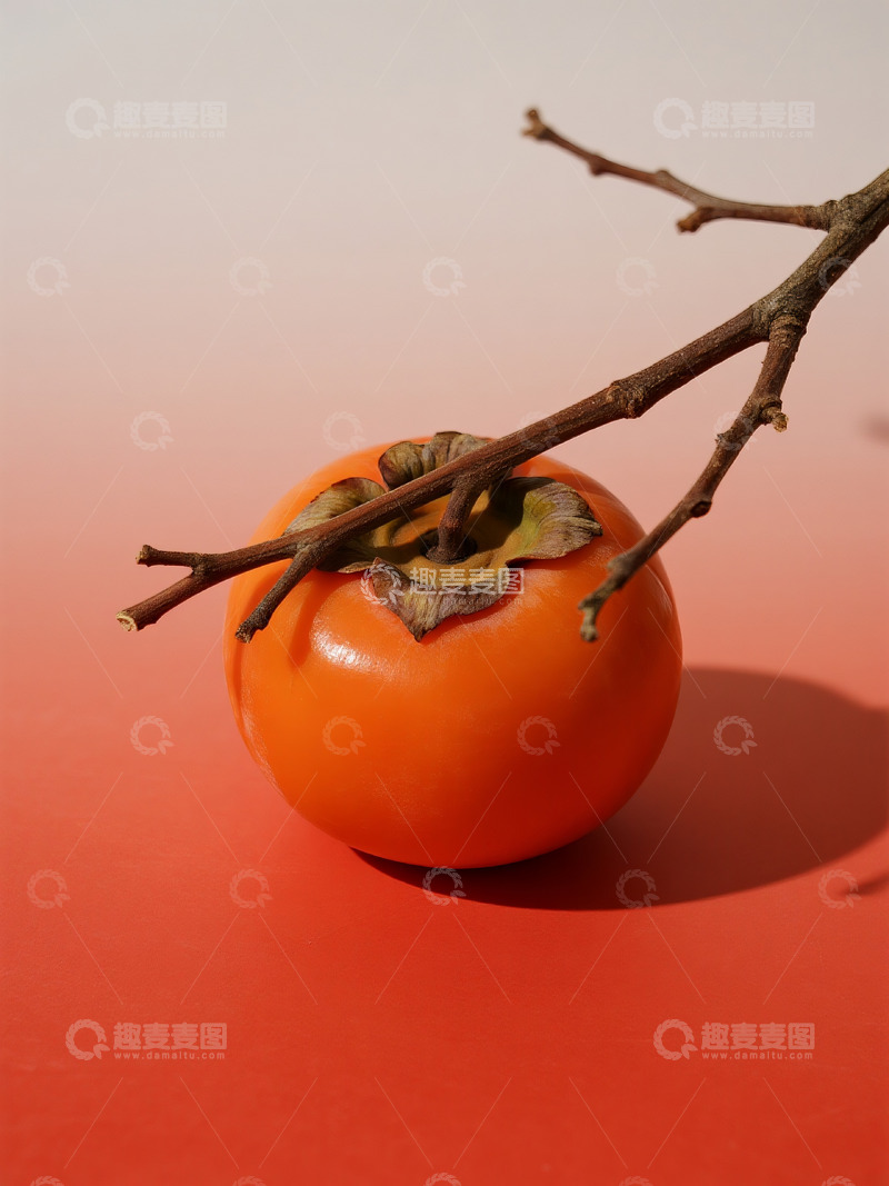 高清大图下载【趣麦麦图】柿子枯树枝高级摄影