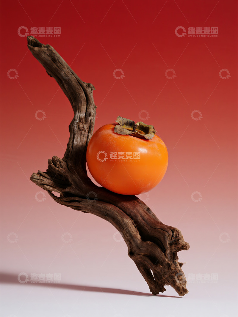 高清大图下载【趣麦麦图】柿子枯树枝摄影7