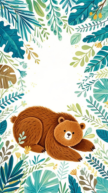 棕熊森林植物花草2