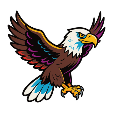 一只老鹰张开翅膀