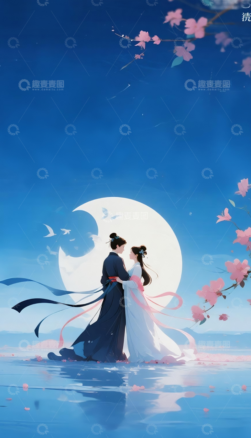 高清大图下载【趣麦麦图】-情人节热恋恋人9
