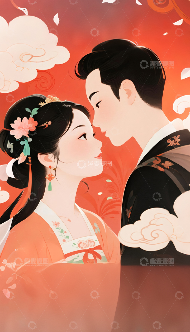 高清大图下载【趣麦麦图】-情人节热恋恋人5