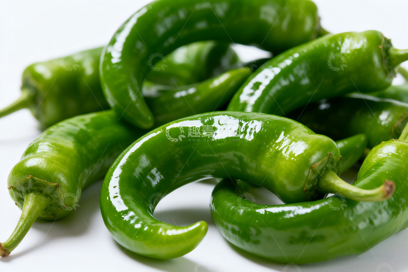 高清大图下载【趣麦麦图】新鲜翠绿的长青辣椒